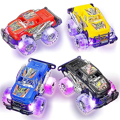 Light Up Monster Truck Set for Boys and Girls by ArtCreativity - Set Includes 2, 6 Inch Monster Trucks with Beautiful Flashing LED Tires - Push n Go Toy Cars Fun Gift for Kids - for Ages 3+ Light Up Monster Truck Set for Boys and Girls by ArtCreativity - Set Includes 2, 6 Inch Monster Trucks with Beautiful Flashing LED Tires - Push n Go Toy Cars Fun Gift for Kids - for Ages 3+